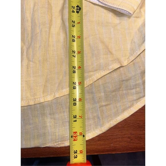 Tommy Bahama Relax Mens XL/TG Long Sleeve Yellow Shirt 100% Linen - Picture 5 of 7